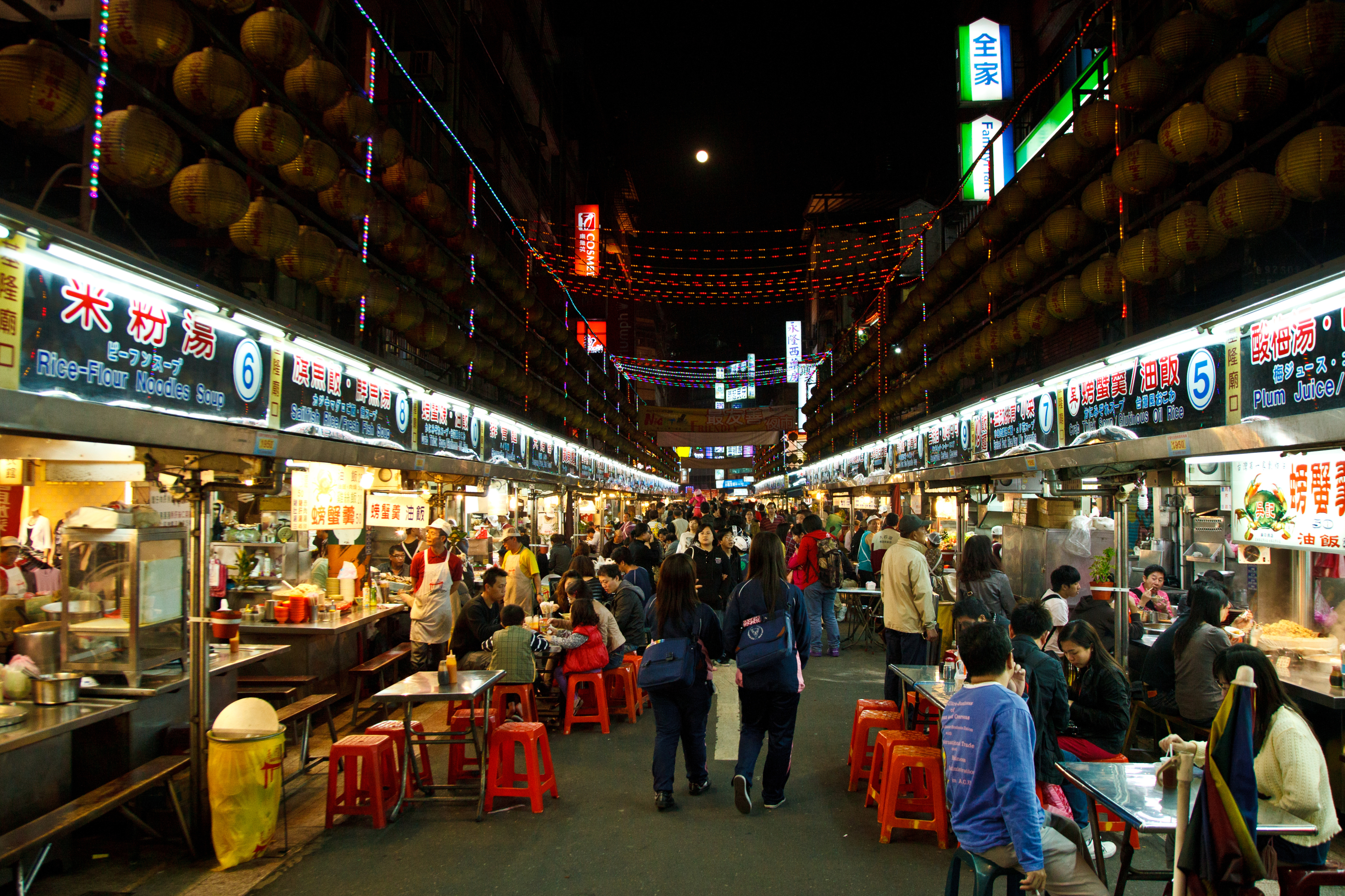 Miaokou Night Market  Keelung Taiwan Attractions 
