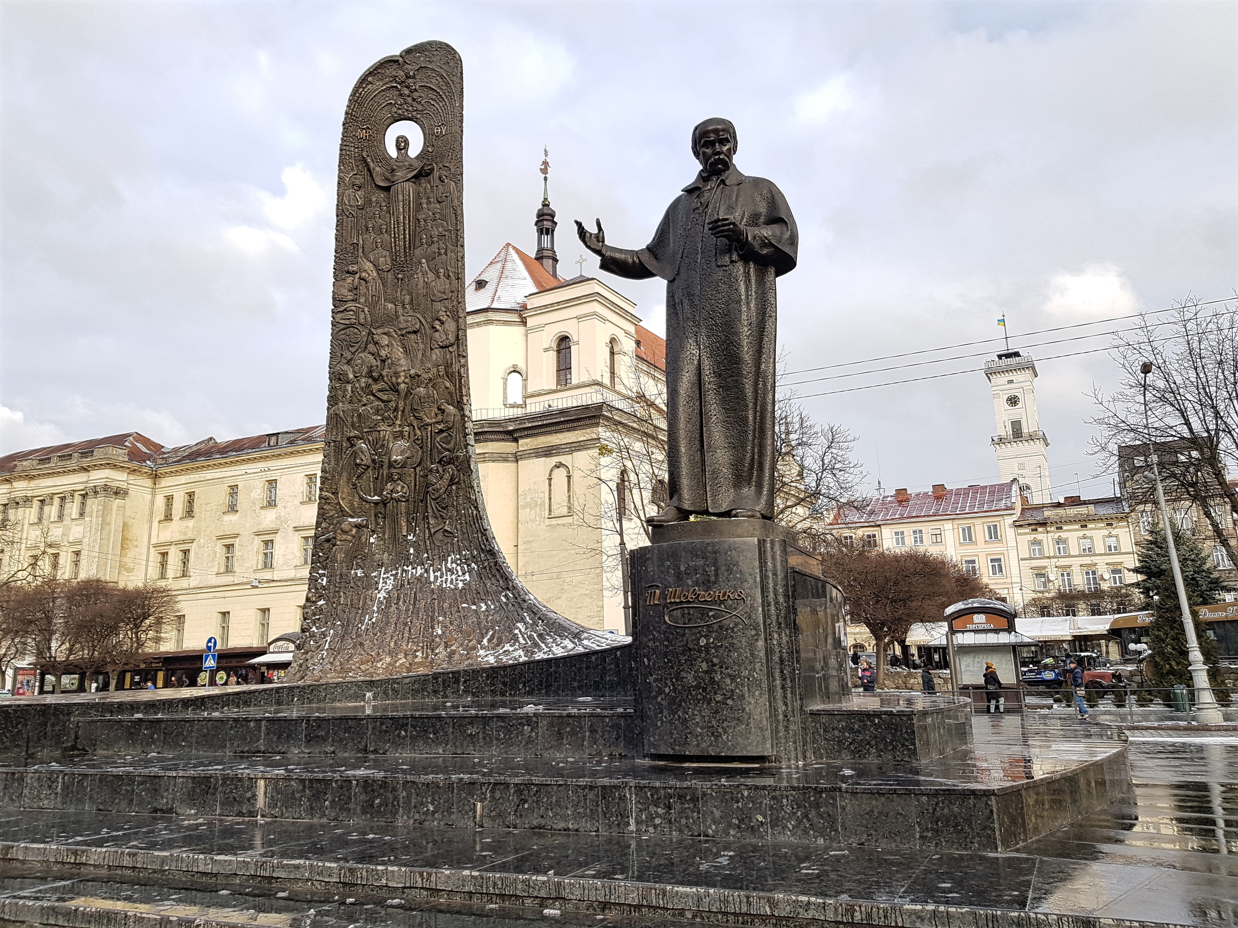 Statue of Taras Shevchenko Lviv, Ukraine Attractions Lonely