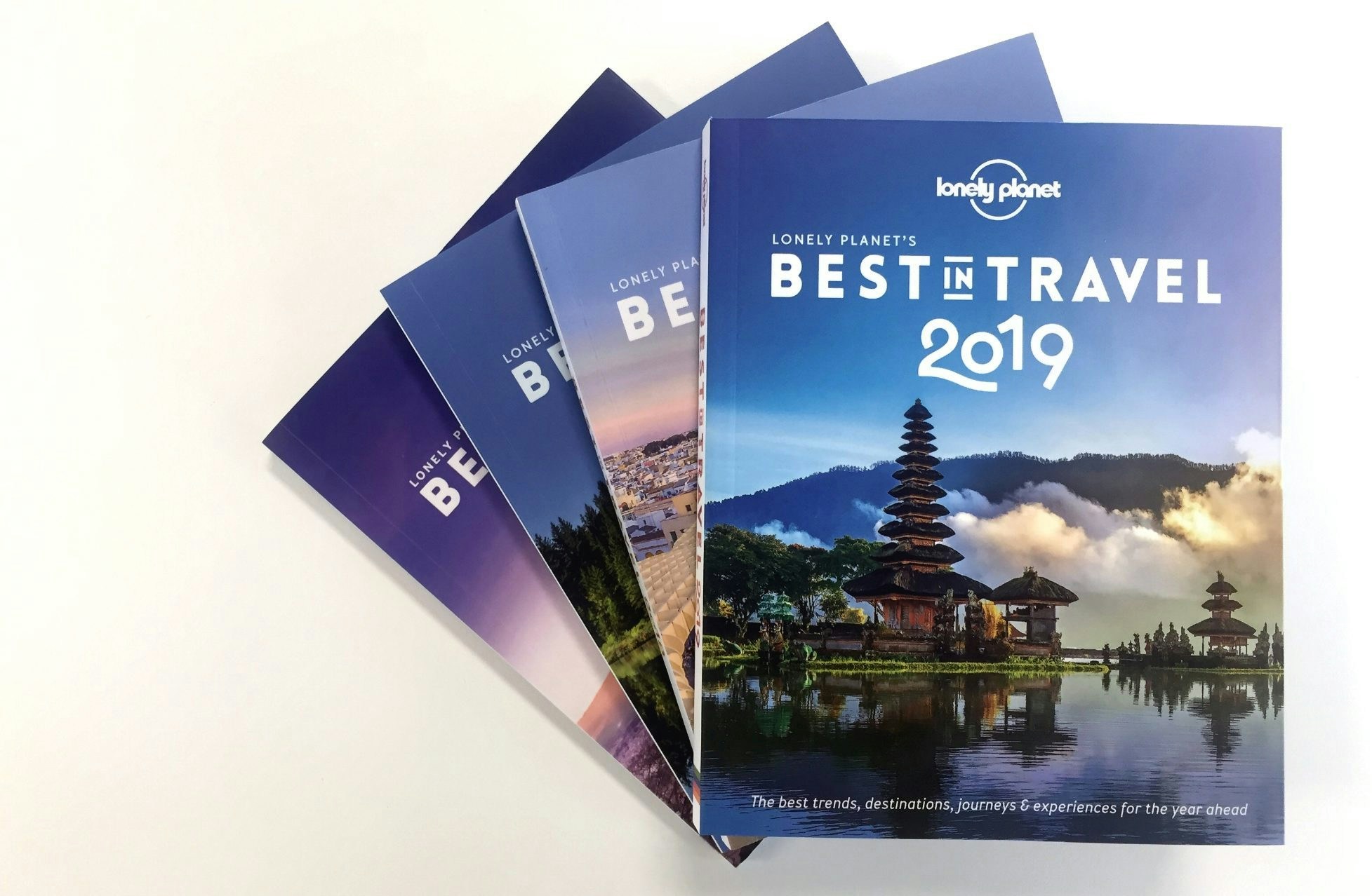 The four most recent editions of Best in Travel © Lonely Planet