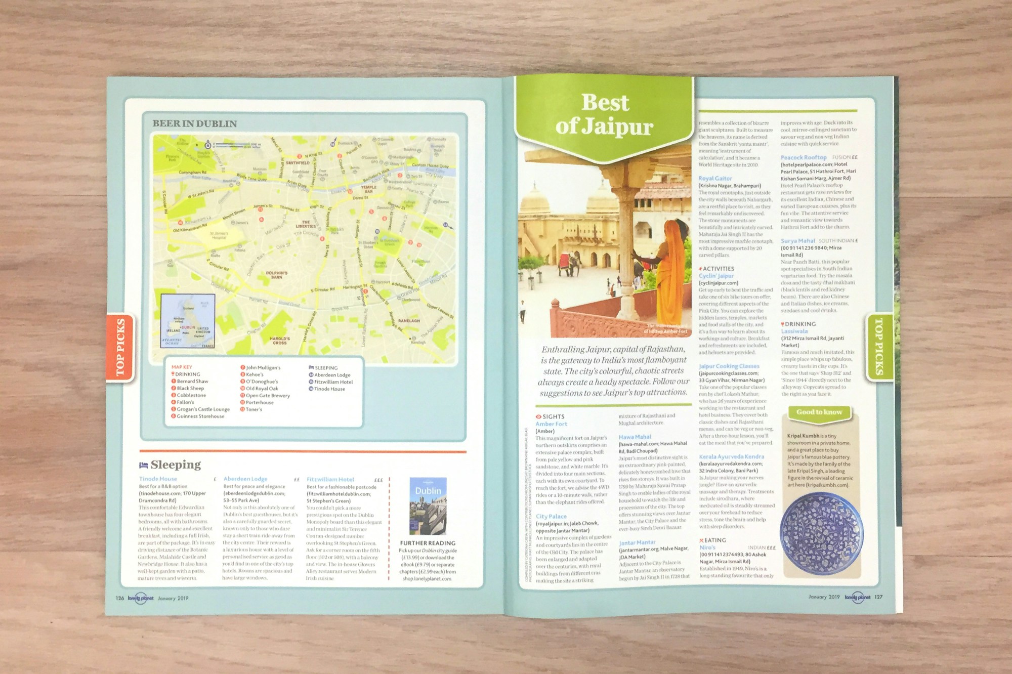 Free mini-guides - Jaipur spread in Lonely Planet Magazine