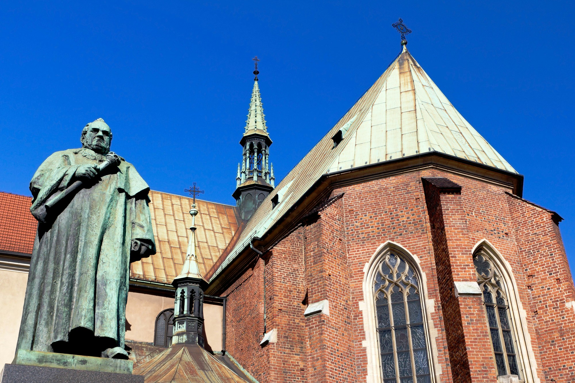 Monument of Dr. Jozef Dietl in Front of St. Francis of Assisi Church, Kraków, Poland