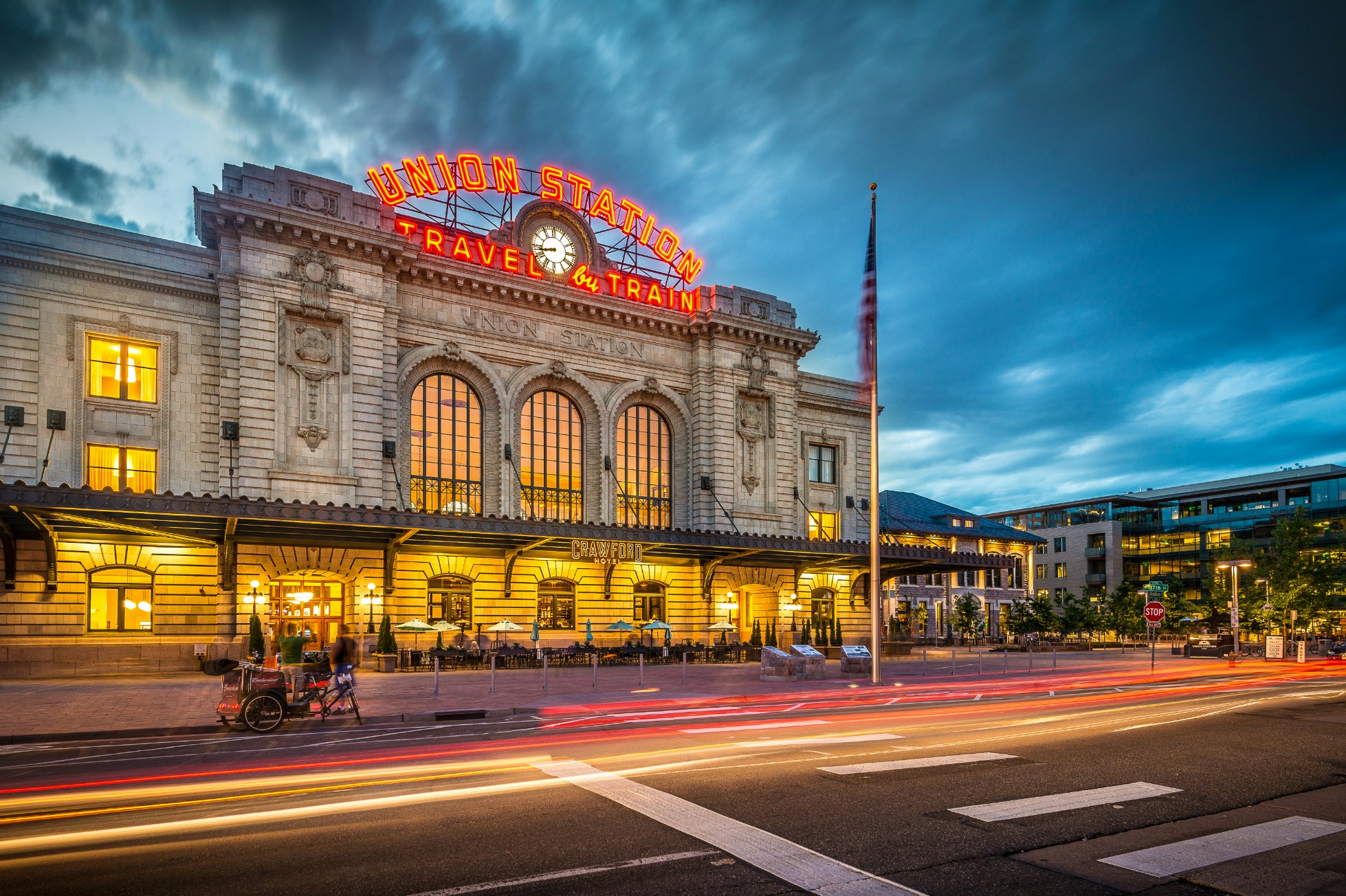 On summer Saturdays, farmers markets set up outside Union Station, Denver