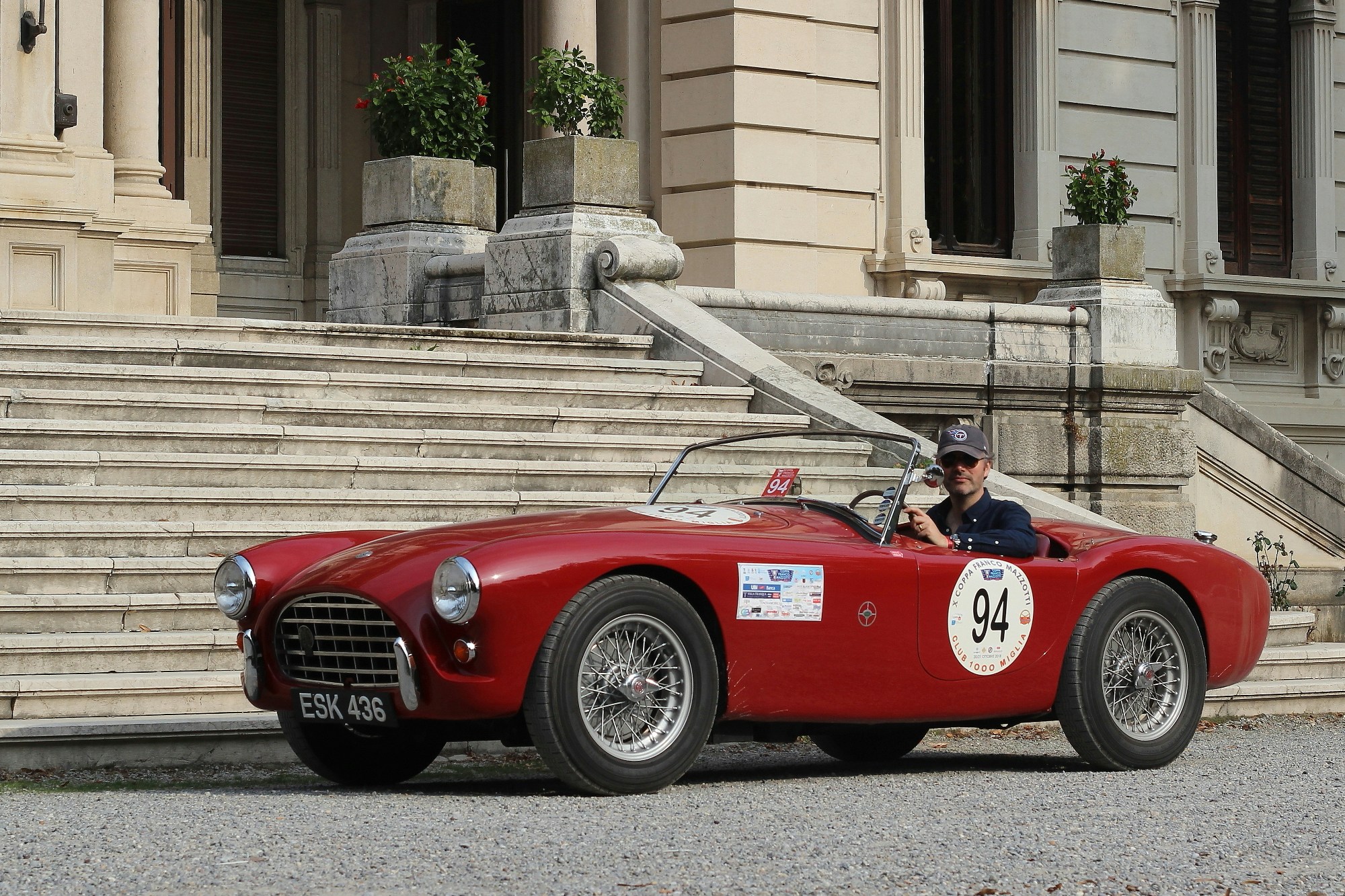 Peter Grunert in his 1955 AC Ace