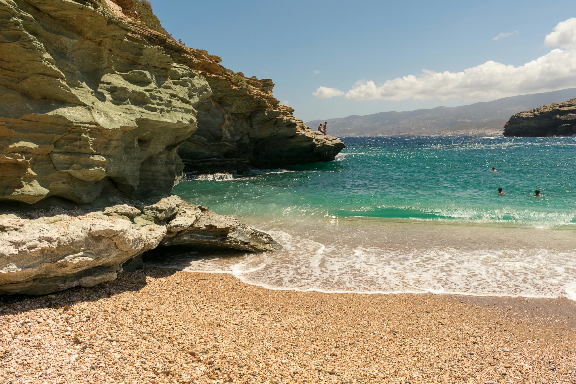 Andros in Greece is one of Maria and Katerina's top choices for an island escape 